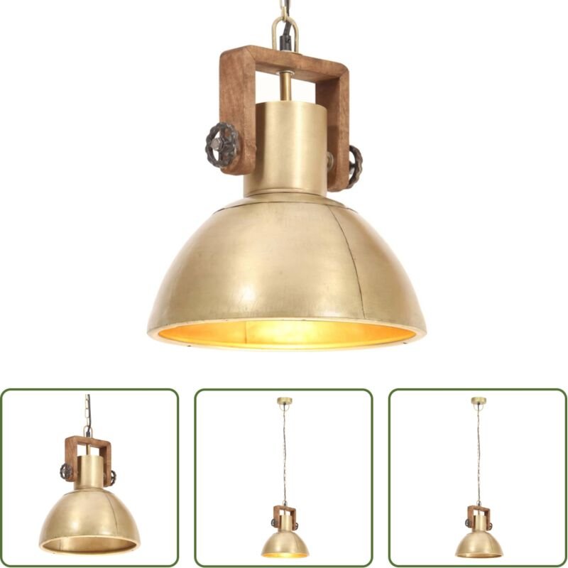 vidaXL Eisen Lampe - Hängelampe Industriestil 25 W Messing Rund 30 cm E27