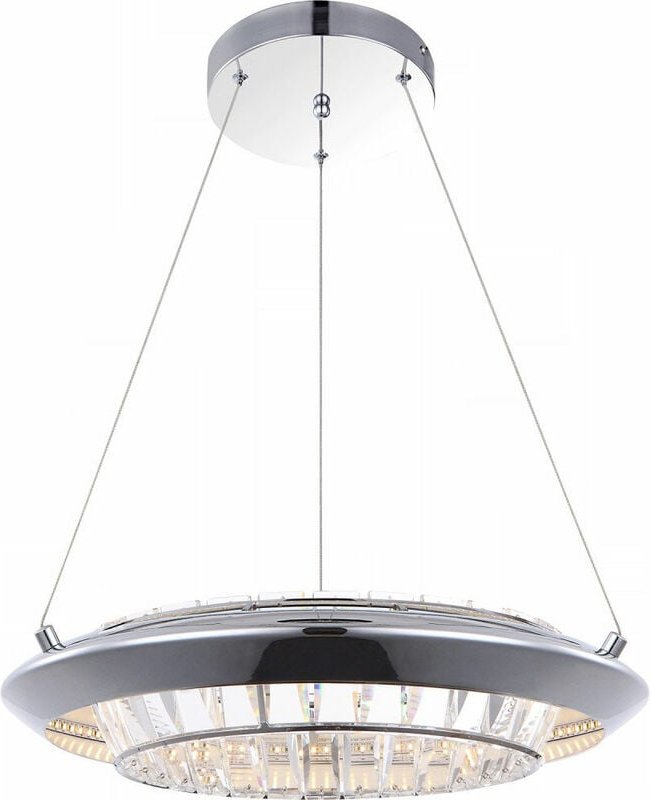 Charmante 30W led Pendel Hänge Lampe Chrom Glas Fernbedienung EEk Globo 15680