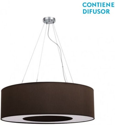 Medium Pendelleuchte haiti 4xe27 chrom/braun regx65x65 cm