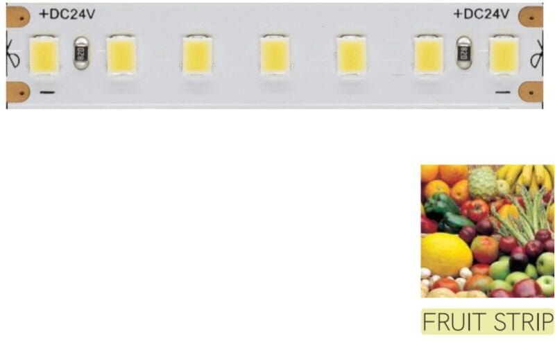 LED-Streifen zur Beleuchtung der Obst- und Gemüsetheke – 5 m Spule 14,4 w/m 90 lm/w IP20 5000 k - Beneito Faure