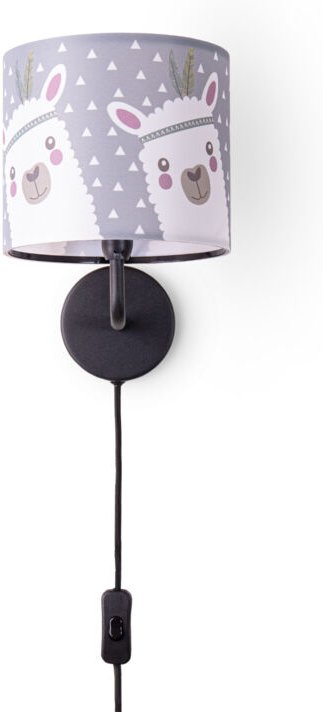 Tischleuchte Kinderzimmer Wandleuchte Straße Feuerwehr Lampenschirm Stoff Rund Wandleuchte - Schwarz, Design 8 (Ø18 cm) ...