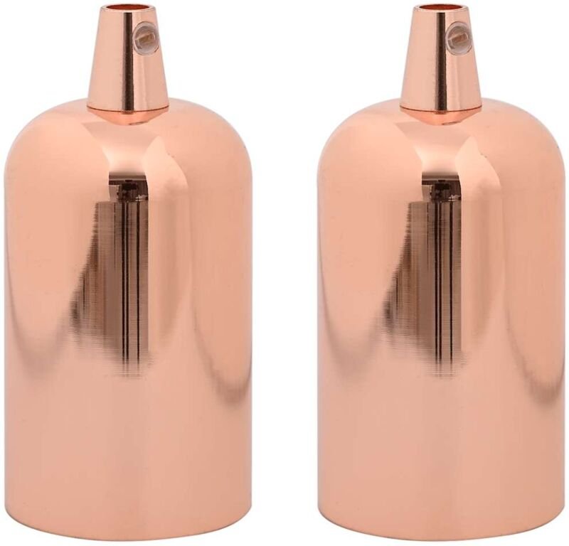 Lampenfassungen 2 Stk. Rosegold E27 Vidaxl