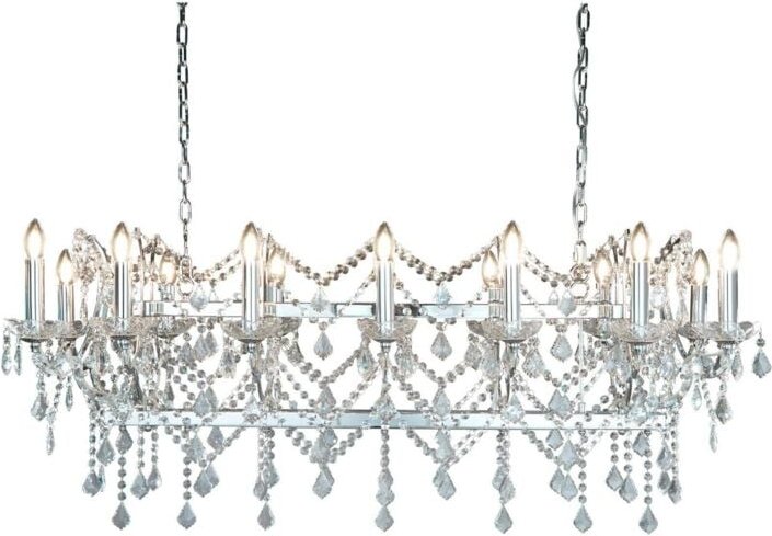 Searchlight - Florence - 14 Light Crystal Chandelier Chrome Finish, E14