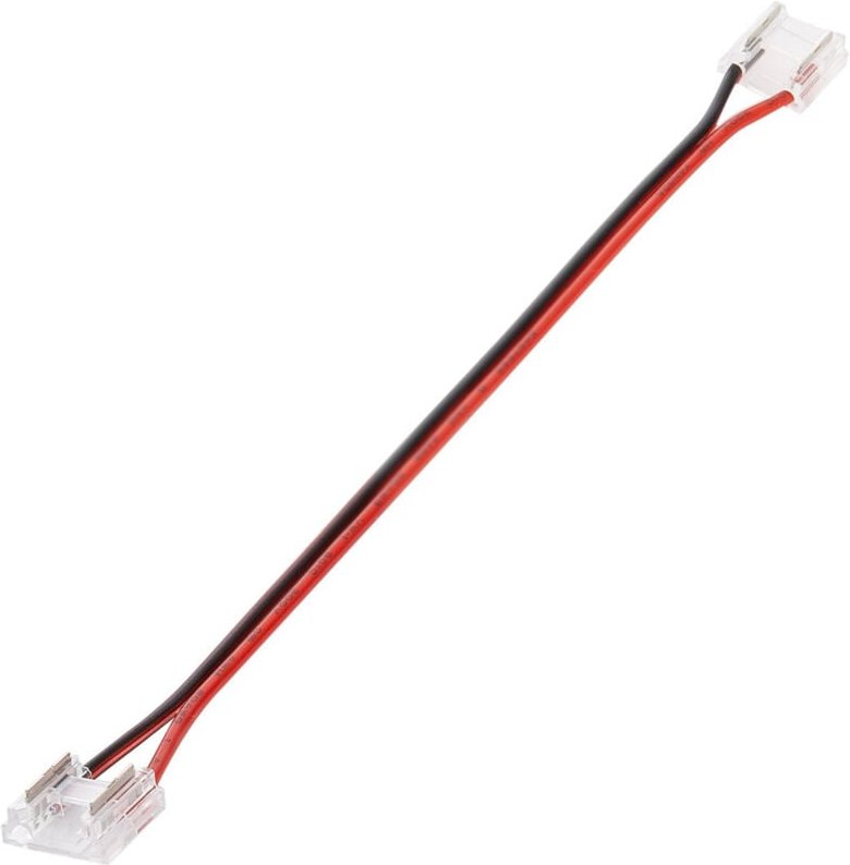 Thumbnail - Efectoled - Doppelter Clip-Verbinder mit Kabel für LED-Streifen 12/24V dc cob IP20 Breite 8mm 8 mm
