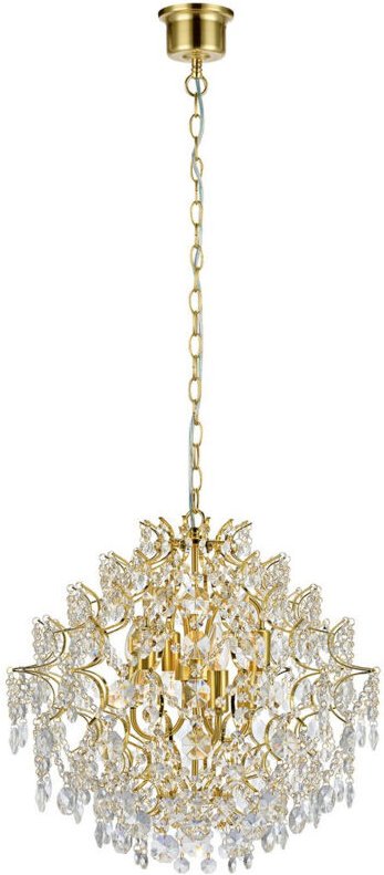 Markslojd SOFIERO Kristall-Deckenanhänger 6 Licht gebürstetes Messing