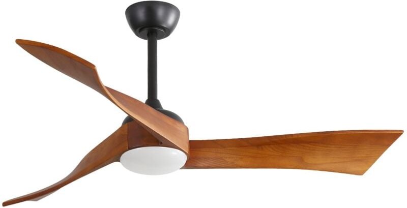 132 cm Deckenventilator – mit 3 Holzflügeln – 6 Geschwindigkeitsstufen – Fernbedienung – energiesparender Gleichstrommot...