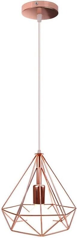 Pendelleuchte Industrielle Metall Eisen Hängelampe Höhenverstellbar für Wohnzimmer Esszimmer-Roségold