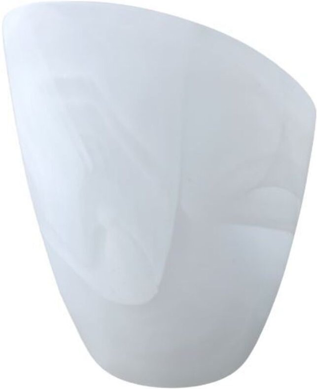 Ltde - coloma Matte Weiße Glas-Alabaster-Stil-Tulpe 10x12cm Öffnung 3cm