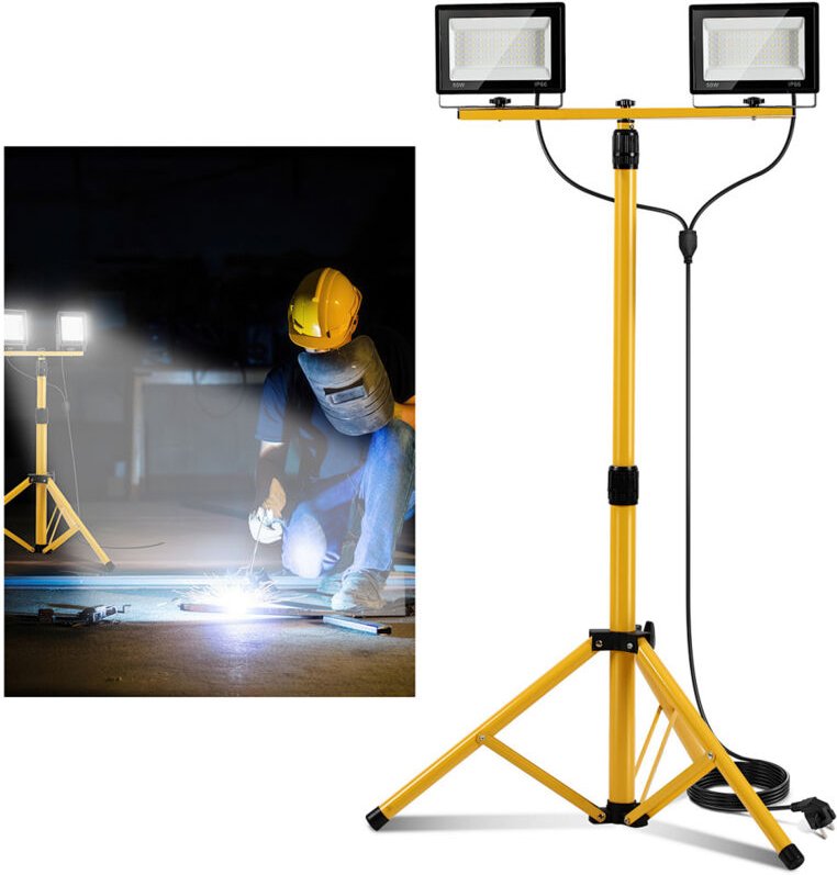 Jiubiaz 50W LED Baustrahler Flutlicht Scheinwerfer Außenstrahler Arbeitsleuchte Bauscheinwerfer IP66 Wasserdicht Kaltwei...