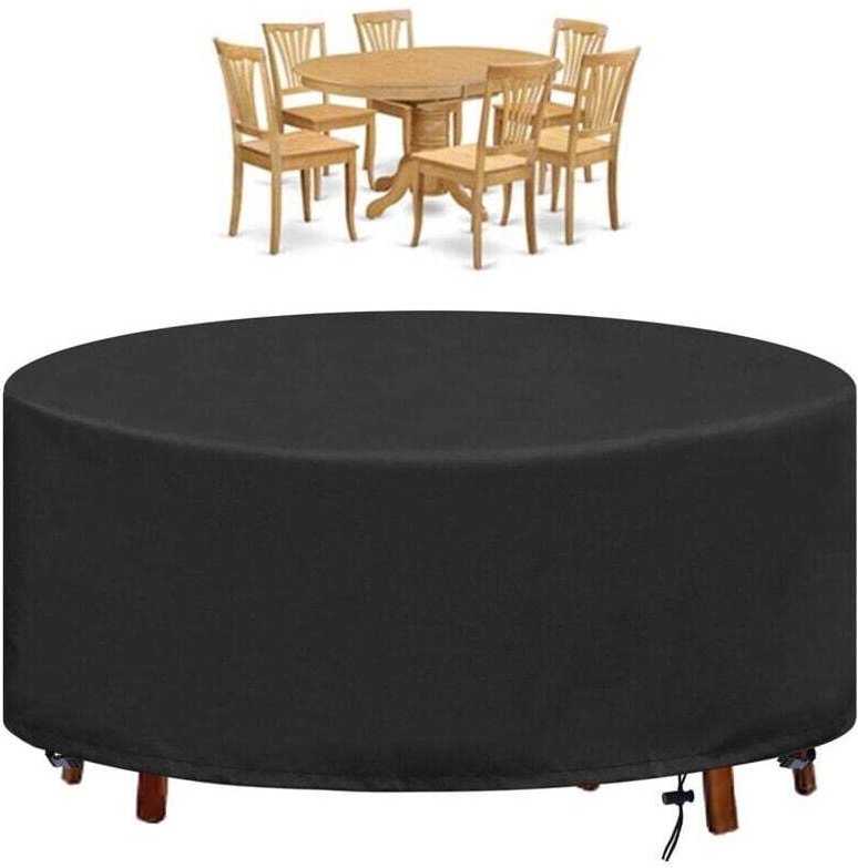 Gartentischabdeckung, rund, wasserdicht, UV-beständig, Oxford-Gewebe, strapazierfähige Schutzhülle für den Garten, Ø 190...