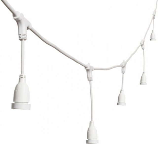 10mausziehbareweißelichterkette,10e27-Lampenfassungen,ip44,innen/außen