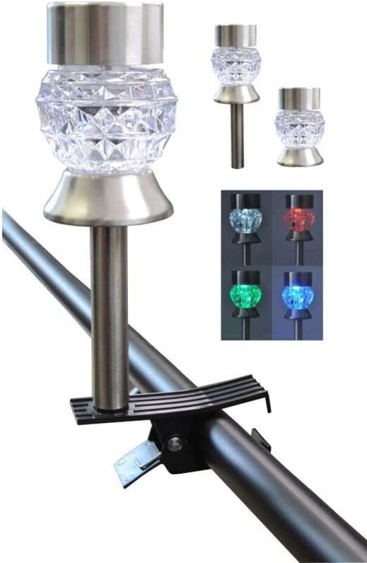 Solar-Balkonleuchte 3er-Set Farbwechsel oder Kaltweiß Solarleuchte Gartendeko