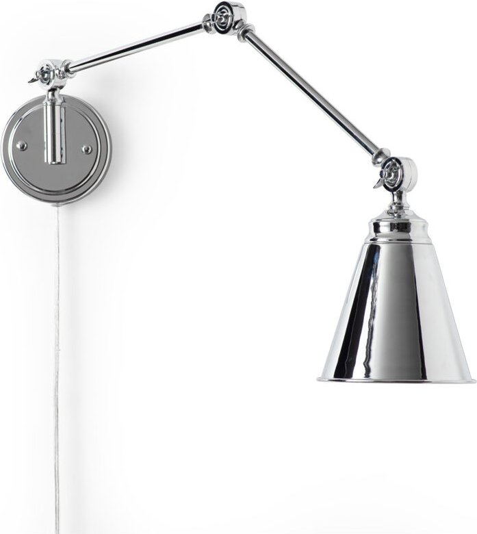 Schwenkbare Vintage-Wandleuchte „Tika“ mit Kabel und Stecker