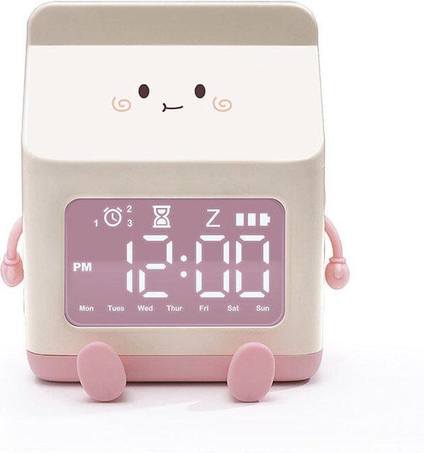 Kinderwecker, Milchwecker mit Schlummerfunktion, Schlaftrainingswecker für Kleinkinder, geeignet für Schule, Zuhause und...