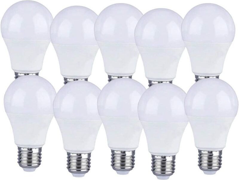 10er-Pack E27 9W A60 LED-Lampen – Warmweißes Licht 4200K – 806 Lumen
