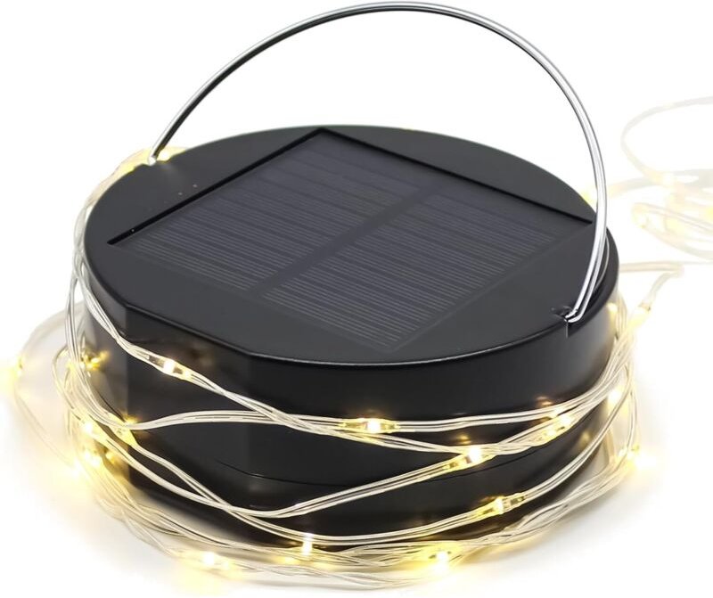 Solar LED Campinglampe Wasserdicht 4000 mAh Schwarz