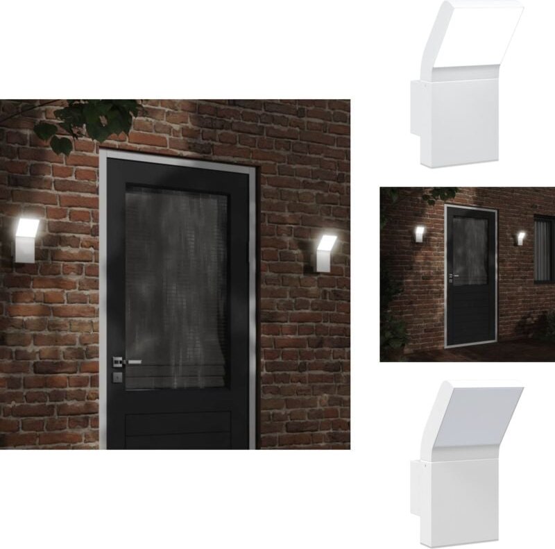 LED-Außenwandleuchte Weiß Aluminiumdruckguss - LED-Lampe - Außenleuchte - Wandleuchte - Gartenbeleuchtung - Edelstahl