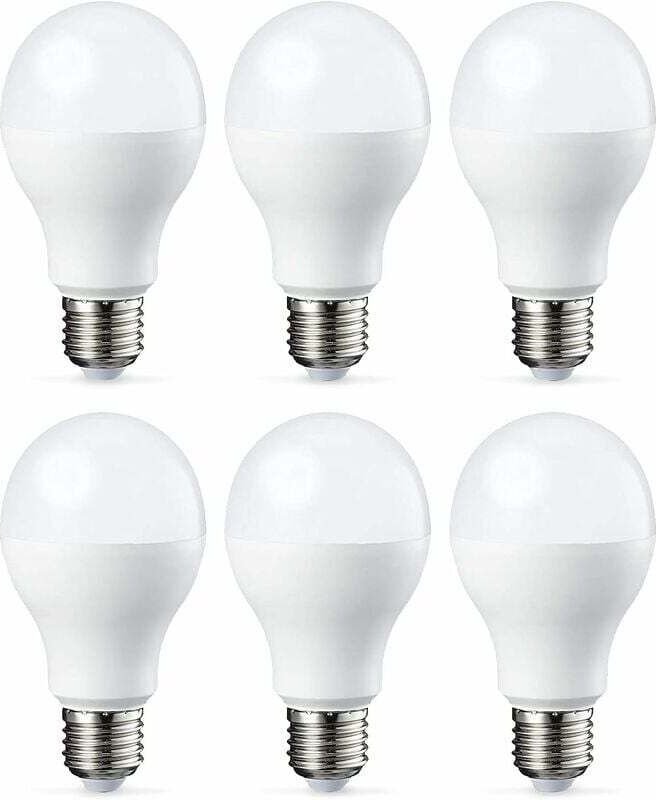 6er-Pack LED-Lampen, Edison-Schraubsockel E27, 18 W (entspricht 180 W), kaltweiß, nicht dimmbar