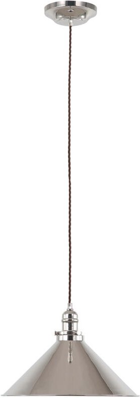 Provence - 1 Light Dome Deckenanhänger aus poliertem Nickel, E27 - Elstead