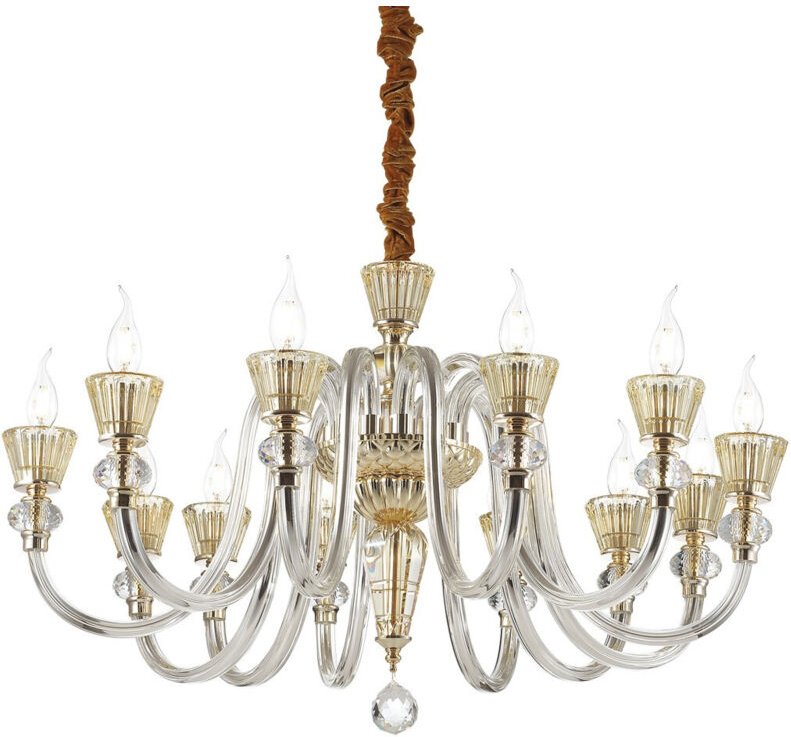 Ideal Lux Strauss - 12 Light Chandelier Roségold Finish, E14