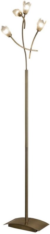 Inspired Mantra Pietra Stehleuchte 4-flammig G9, Messing antik, NICHT LED/CFL-kompatibel