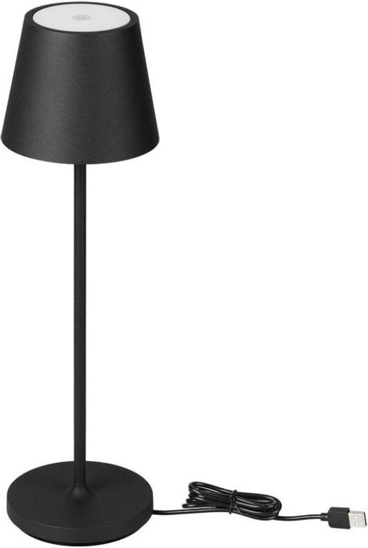 1,5 w LED-Tischleuchte, Schwarz, Aluminium, mit kabellosem Ladegerät und Touch-Dimmung, Warmweiß, IP54 - V-tac