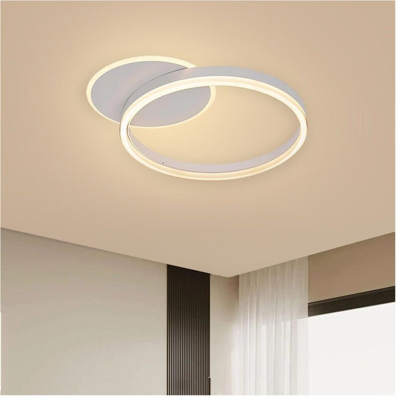 Trade Shop Traesio - Trade Shop - plafoniera led 51 w cct da 3000K bis 6500K dimmerabile cerchi luce ausgeschaltet paret...