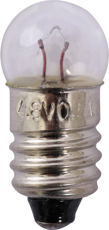 Quadrios - 22O183 Kugellampe, Fahrradlampe 4.8 v 2.4 w Sockel E10 Weiß 1 St.