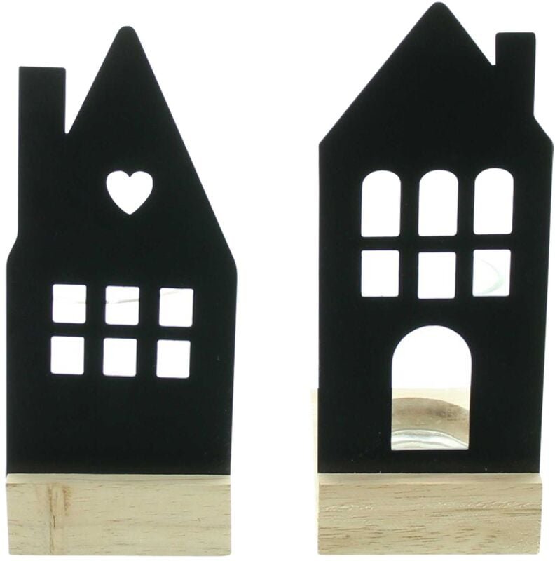 Thumbnail - Frank Flechtwaren - Windlicht 'Haus', 2er Set FF-770782