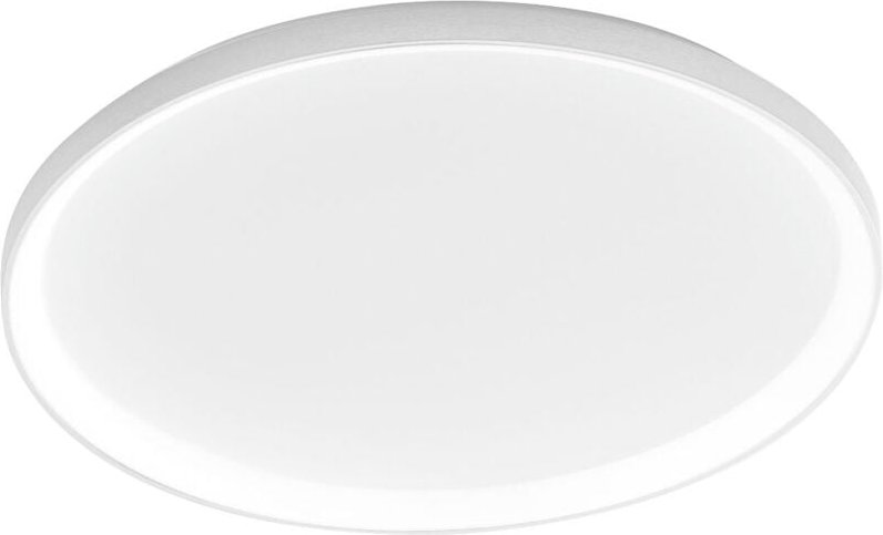 Krizia - 80W dimmbare LED-Deckenleuchte - 5800lm, 3000K warmes Licht, opaler Diffusor, satiniertes weißes Aluminium, d. ...