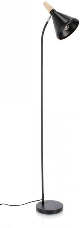 Stehlampe glänzend schwarz 31x20x148h aus Metall