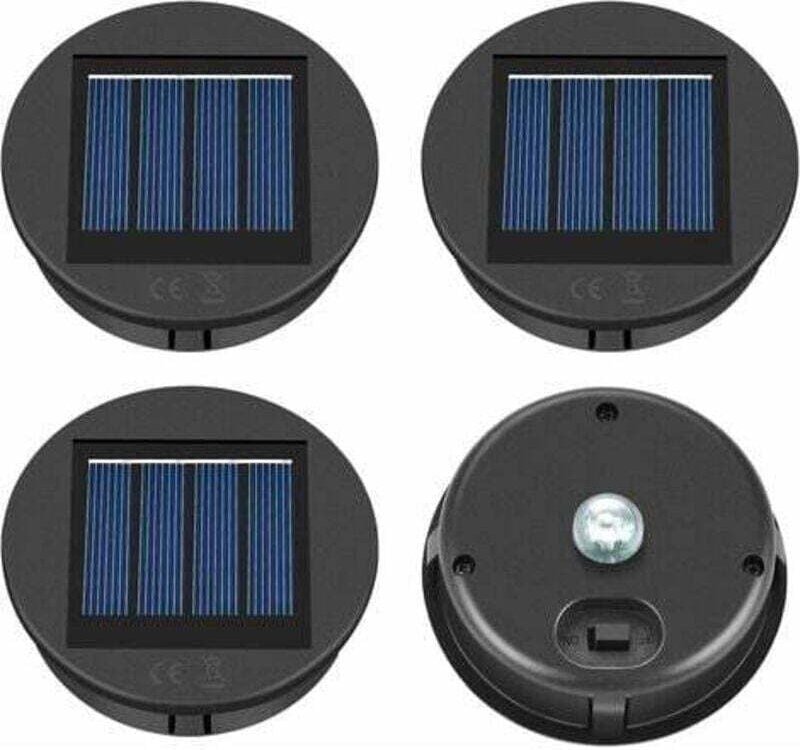 Set mit 4 Ersatz-LED-Solarleuchten für den Außenbereich, 8 cm Solarlaterne, wasserdicht IP55, überlegene Solar-Ersatzleu...