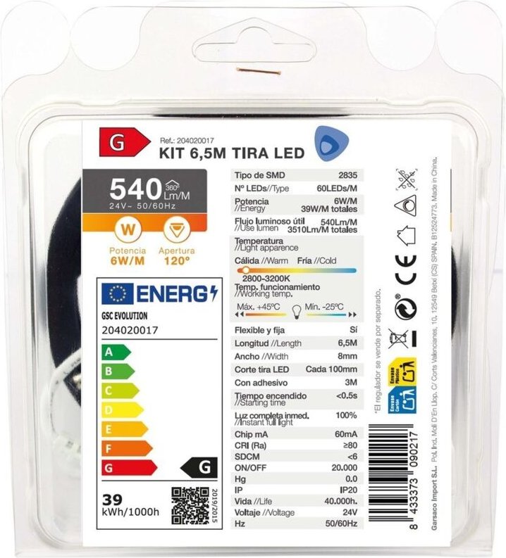 Thumbnail - Kit 6,5M LED-Streifen 6W/M IP20 2800K-3200K vorbereitet