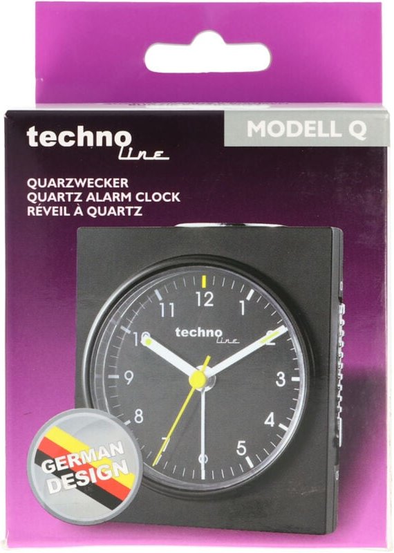 Technoline - Techno Line Model q schwarz Quarz Wecker Schwarz (matt) Alarmzeiten 1