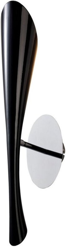 Inspired Pop Wandleuchte mit Schalter E27, glänzendes Schwarz/weißes Acryl/poliertes Chrom, Kompaktleuchtstofflampen im ...