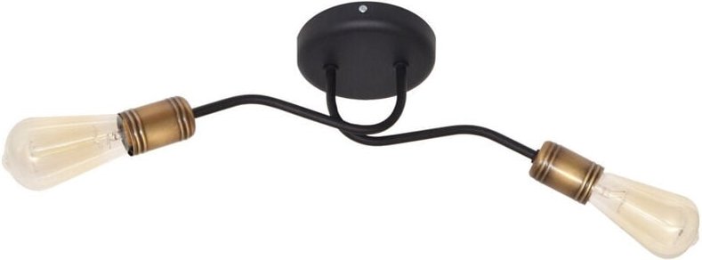 Helam - harvard Halbbündige Deckenleuchte mit mehreren Armen Schwarz, Patina 48cm