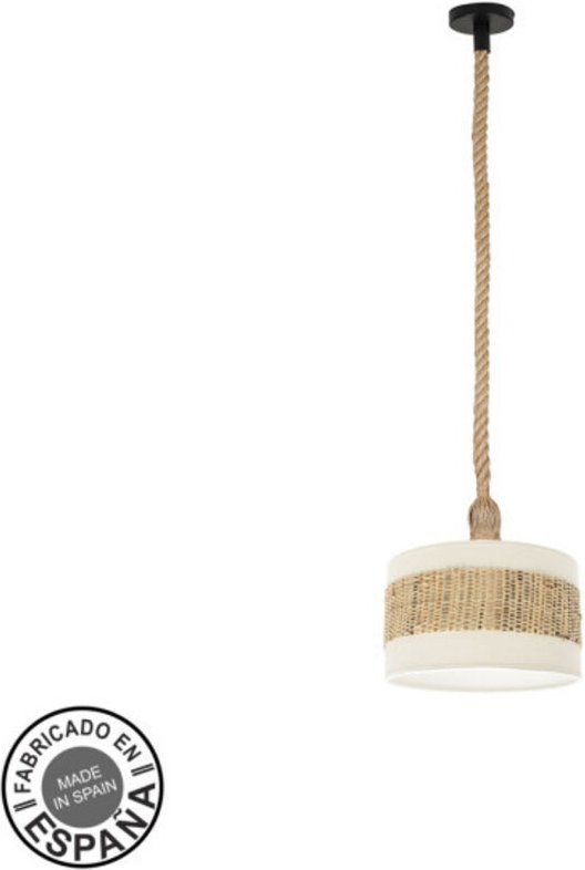 Fabrilamp - abrila akunadecor Kleine Pendelleuchte Modell Nicaragua Weißer Lampenschirm