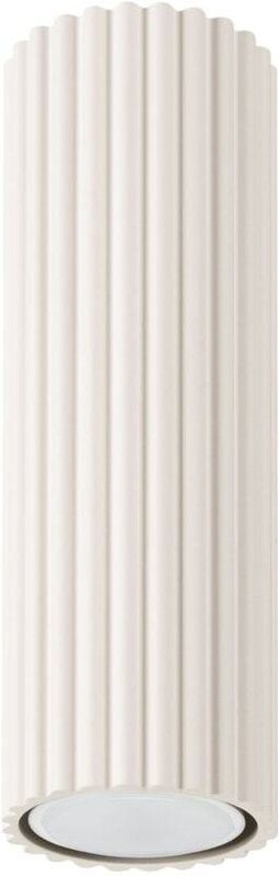 Deckenleuchte Aluminium D: 6,5 cm rund Aufputz Creme GU10 Modern Spot Lampe Decke Deckenlampe