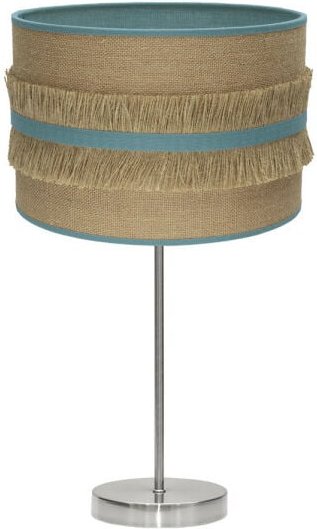 Natalia große Tischleuchte 1xe27 nickel/sac-türkis 62x30x30 cm