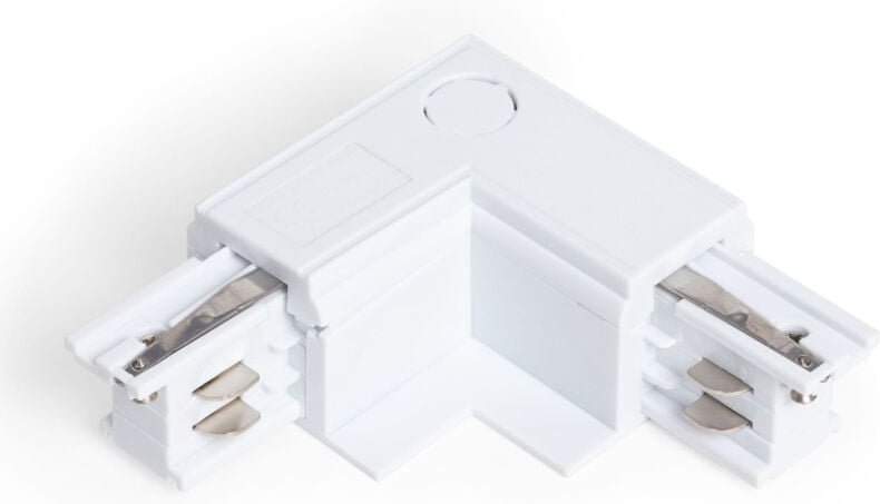 Ledkia - Verbinder 'Left Side' Typ l für 3-Phasenstromschiene Unterputz/ Einbau Aluminium Weiß