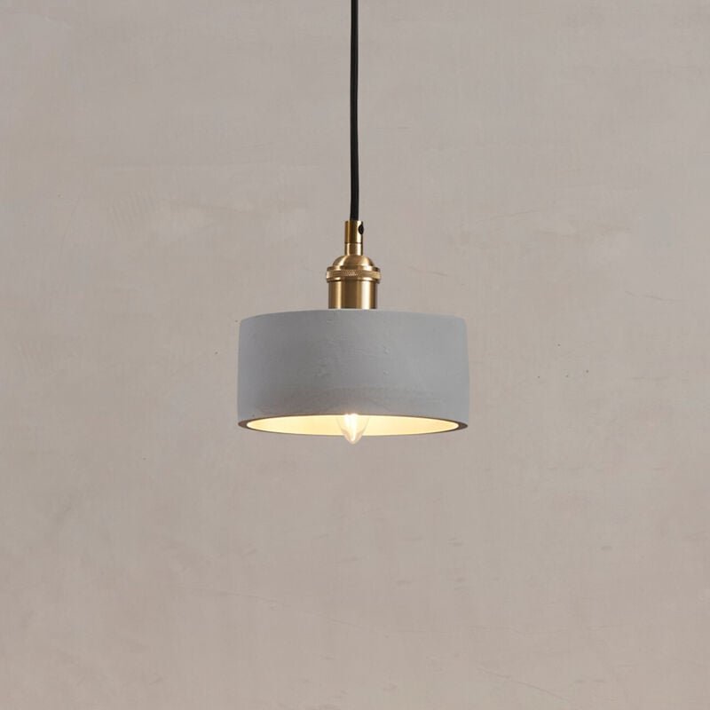 Hängelampe mit kleinem Betonschirm in grau 16 cm - Liko