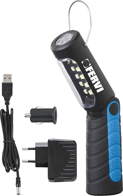 Arbeitsleuchte aufladbare lampe taschenlampe handlampe led Fervi 0597