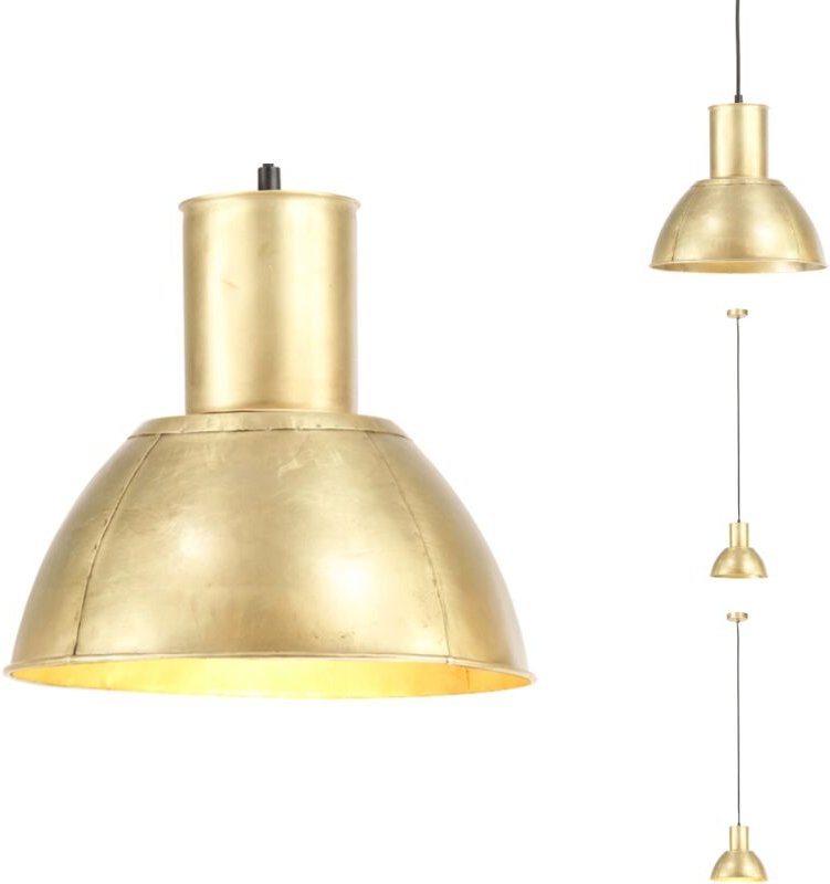 Hängelampe 25 w Messing Rund 28,5 cm E27 - Deckenleuchte - Deckenleuchten - Innenbeleuchtung - Innenbeleuchtungen