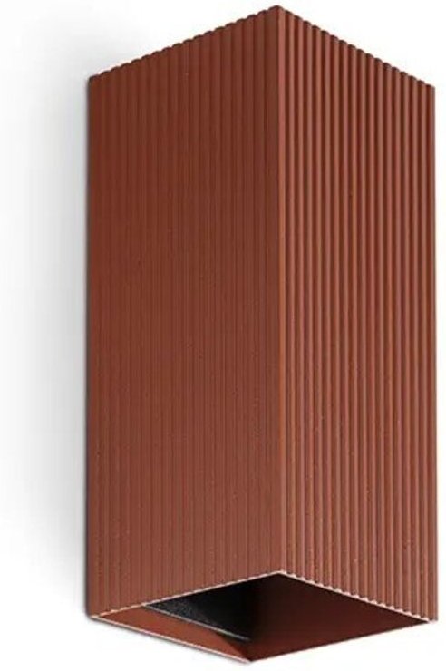 Thumbnail - Lune quadratischer geriffelter Wandlichtschalter aus Terrakotta 40568