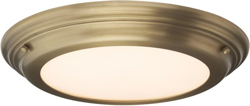 Welland - led 1 Light Flush Light - Messing im Alter von - Elstead