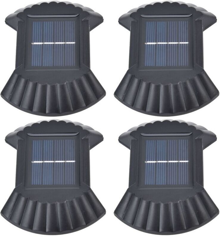 4-teiliges Solar-Wandleuchten-Set, wasserdichte, multifunktionale LED-Solar-Wandleuchte, geeignet für Garten, Außenberei...