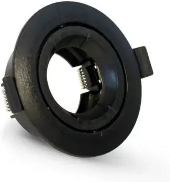 Spot-Halterung mit Klemmring, 1/4-Drehsystem, schwarz – Ø110mm – Bohrungsdurchmesser 80mm – geringe Leuchtdichte