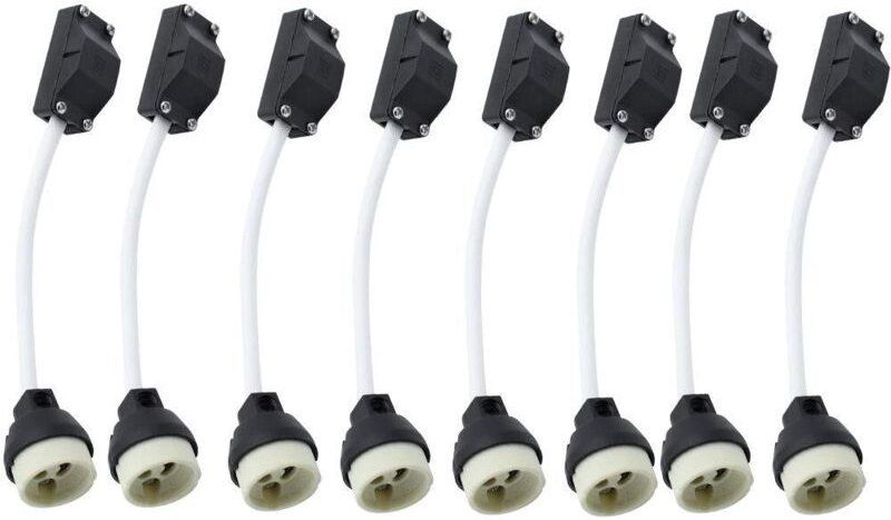 Stück GU10 Keramikfassungen mit Kabelanschluss, 2A 250V GU10 Lampensockeladapter mit isolierten Kabeln für LED-Lampen, H...