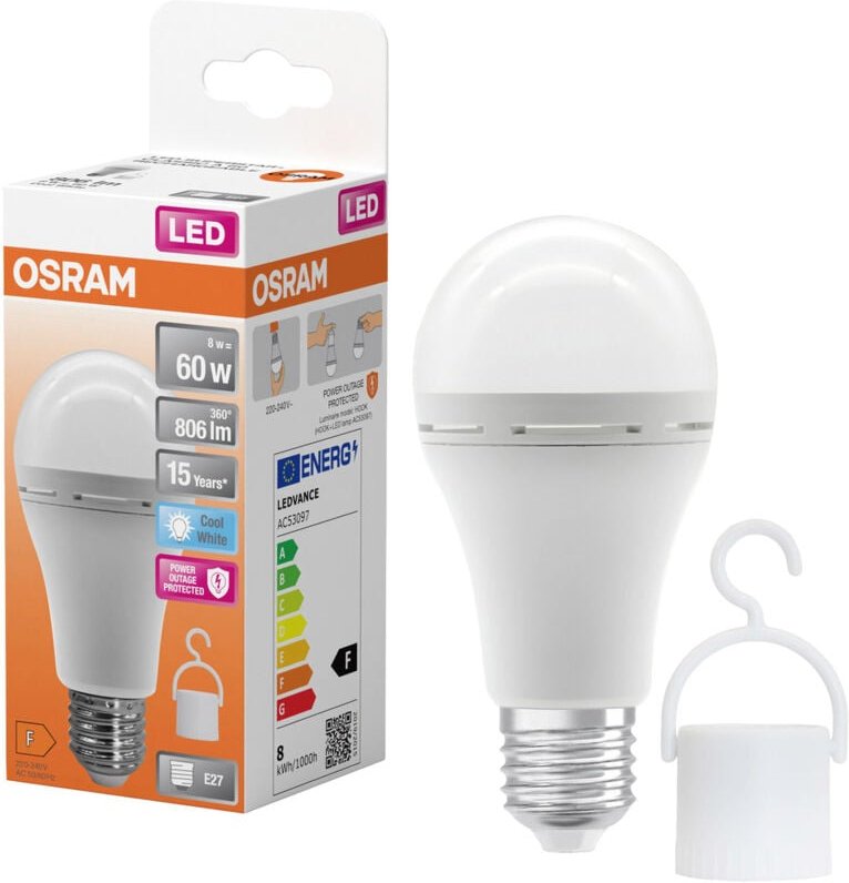 Osram - homelighting 4099854190131 Akkubetriebenes LED-Leuchtmittel eek f (a - g) E27 Glühlampenform 8
