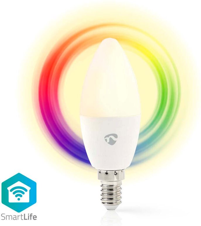 Nedis - Smartlife full colour bulb wi fi e14 470 lm 49 w rgb warm bis kaltwei 2700 - 6500 k android ios licht 1 stk